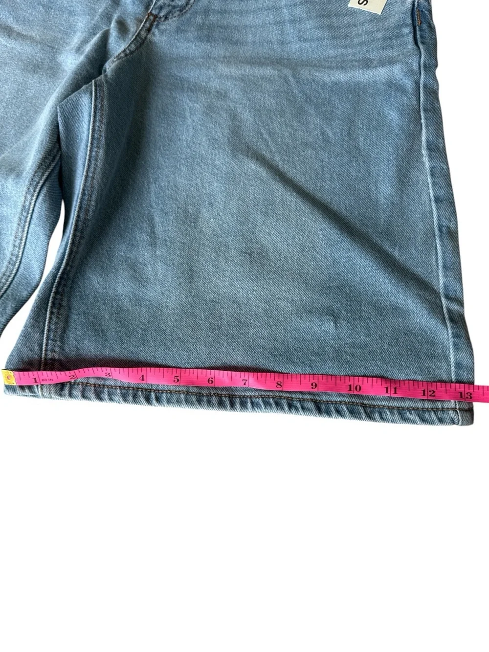No Boundaries High Rise Denim Jorts Size 10 Light Wash Longline Shorts NWT
